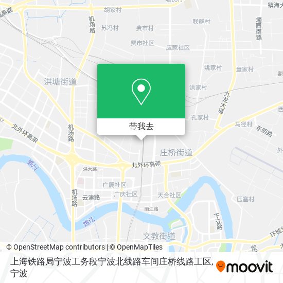 上海铁路局宁波工务段宁波北线路车间庄桥线路工区地图