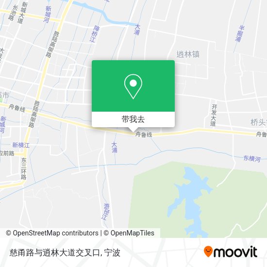 慈甬路与逍林大道交叉口地图