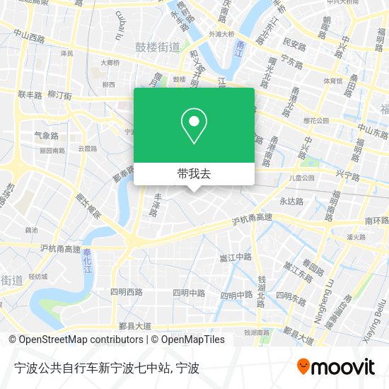 宁波公共自行车新宁波七中站地图