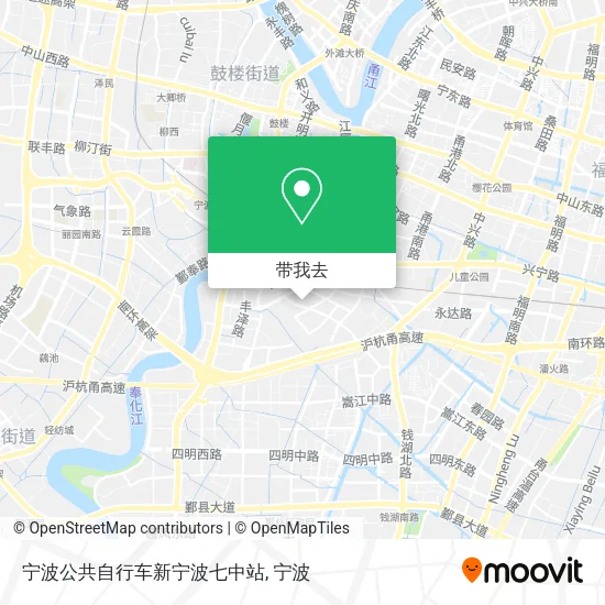 宁波公共自行车新宁波七中站地图