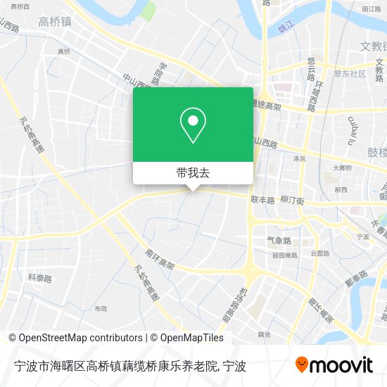 宁波市海曙区高桥镇藕缆桥康乐养老院地图