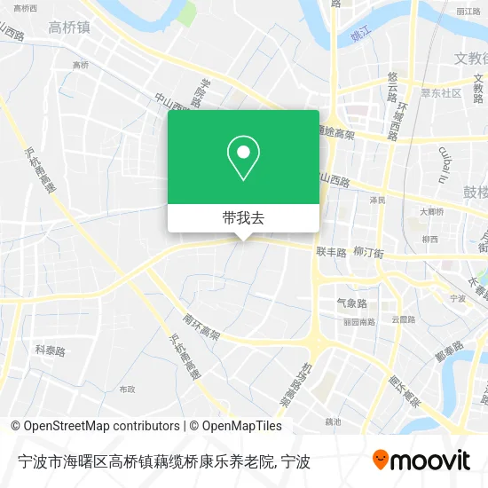 宁波市海曙区高桥镇藕缆桥康乐养老院地图