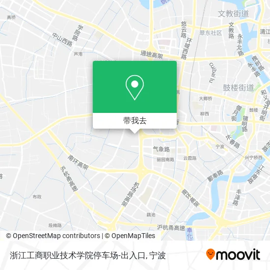 浙江工商职业技术学院停车场-出入口地图