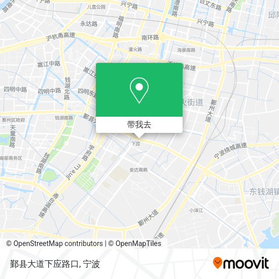 鄞县大道下应路口地图
