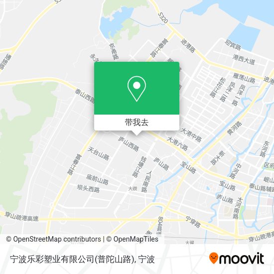 宁波乐彩塑业有限公司(普陀山路)地图