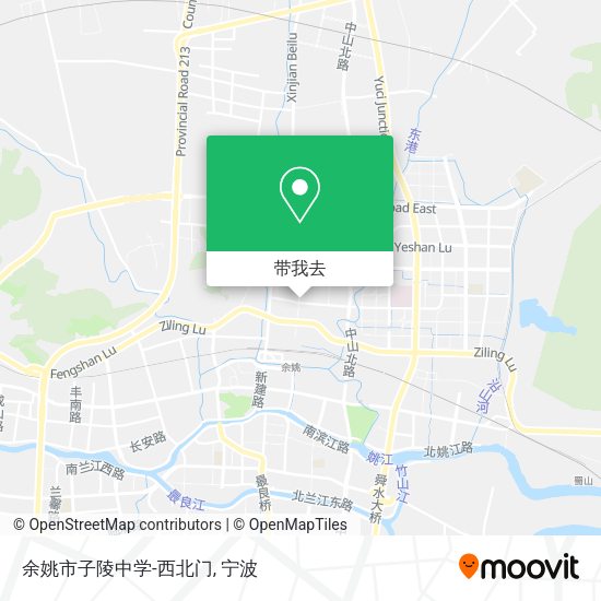 余姚市子陵中学-西北门地图