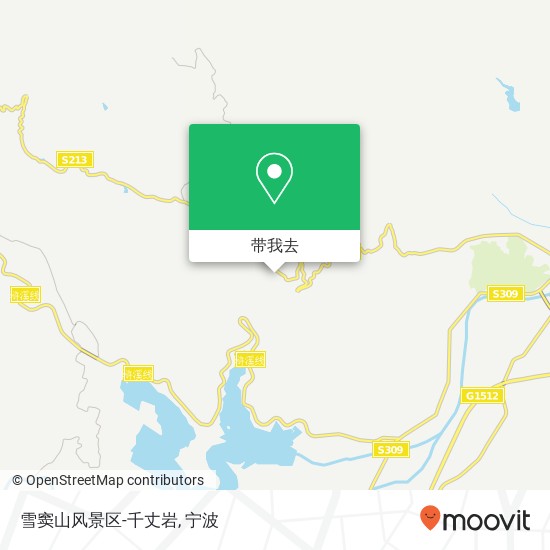 雪窦山风景区-千丈岩地图