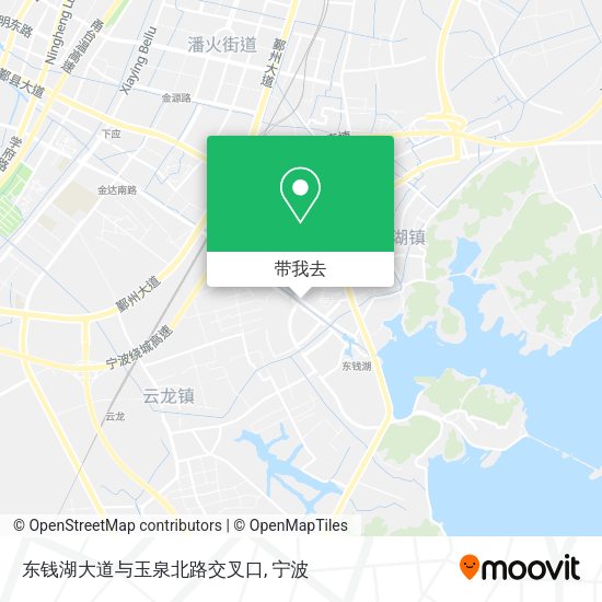 东钱湖大道与玉泉北路交叉口地图