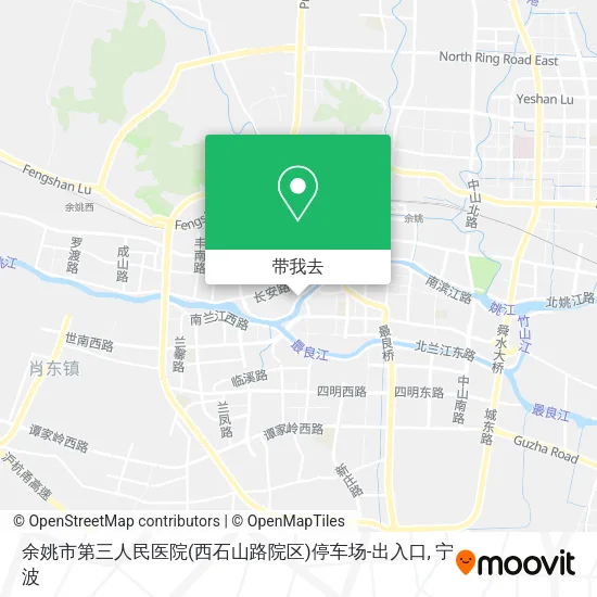 余姚市第三人民医院(西石山路院区)停车场-出入口地图