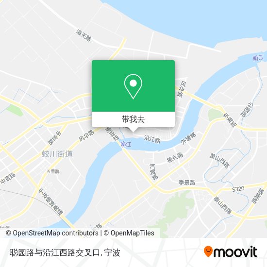 聪园路与沿江西路交叉口地图