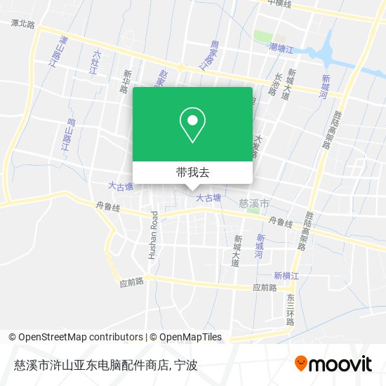 慈溪市浒山亚东电脑配件商店地图