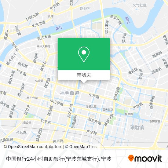 中国银行24小时自助银行(宁波东城支行)地图