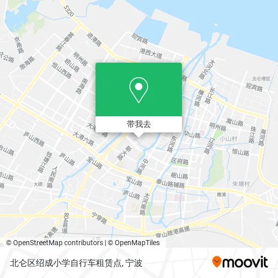 北仑区绍成小学自行车租赁点地图