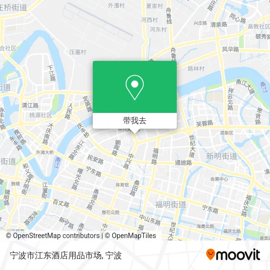 宁波市江东酒店用品市场地图