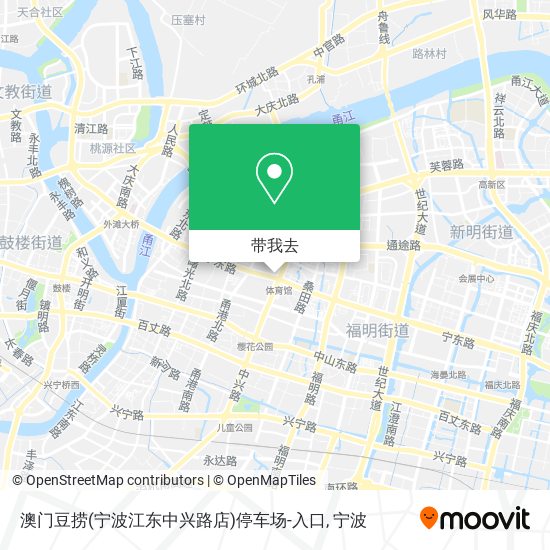 澳门豆捞(宁波江东中兴路店)停车场-入口地图