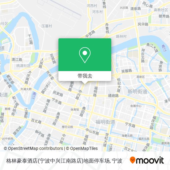 格林豪泰酒店(宁波中兴江南路店)地面停车场地图