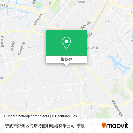 宁波市鄞州区海培特照明电器有限公司地图