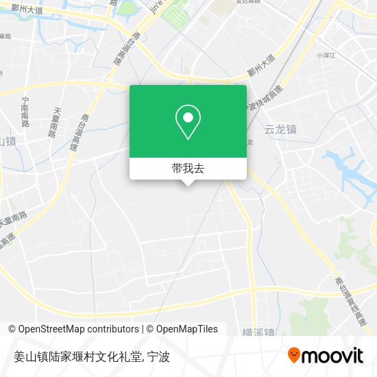 姜山镇陆家堰村文化礼堂地图