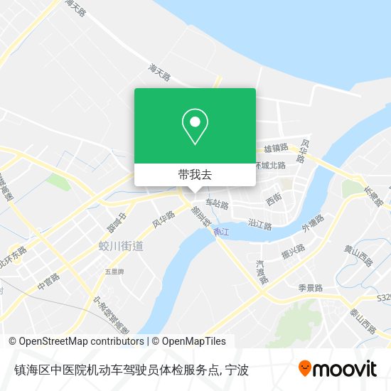 镇海区中医院机动车驾驶员体检服务点地图