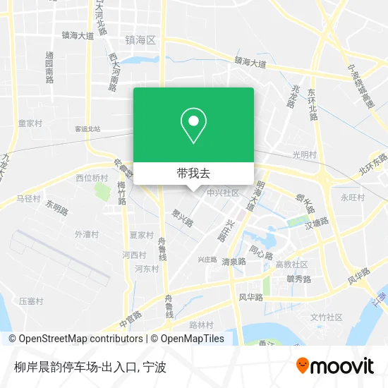 柳岸晨韵停车场-出入口地图