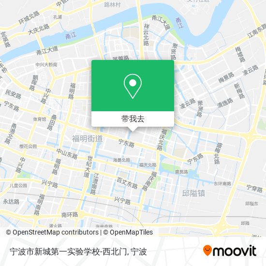 宁波市新城第一实验学校-西北门地图