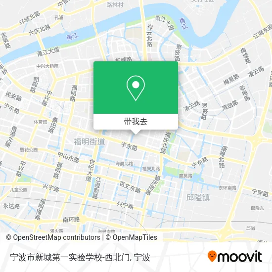宁波市新城第一实验学校-西北门地图