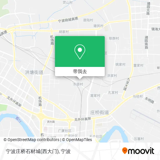 宁波庄桥石材城(西大门)地图