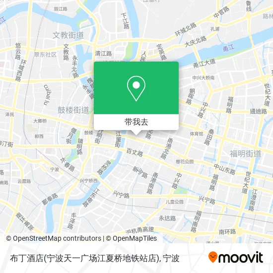 布丁酒店(宁波天一广场江夏桥地铁站店)地图