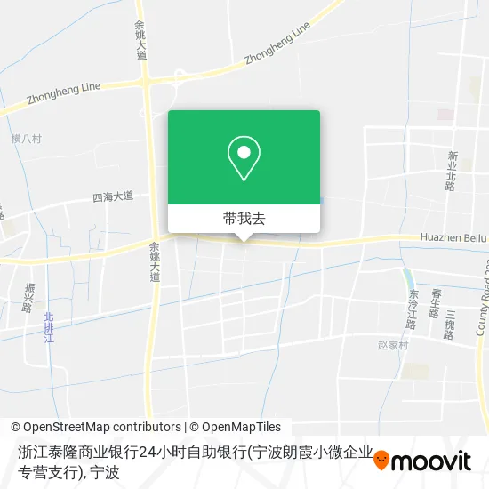 浙江泰隆商业银行24小时自助银行(宁波朗霞小微企业专营支行)地图