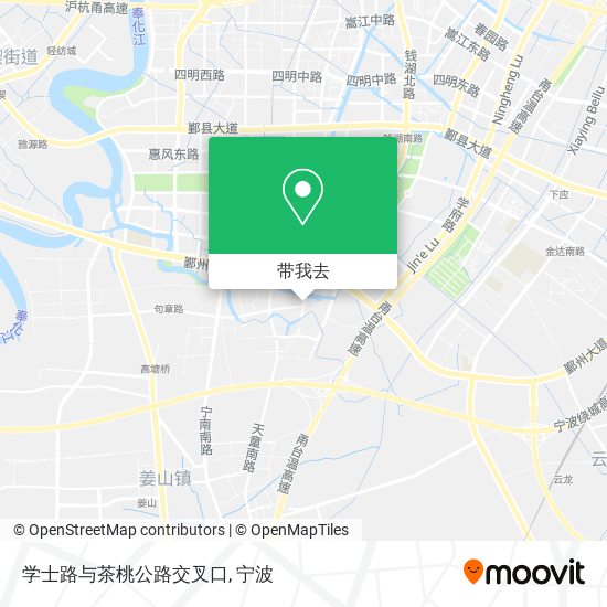 学士路与茶桃公路交叉口地图