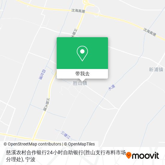 慈溪农村合作银行24小时自助银行(胜山支行布料市场分理处)地图