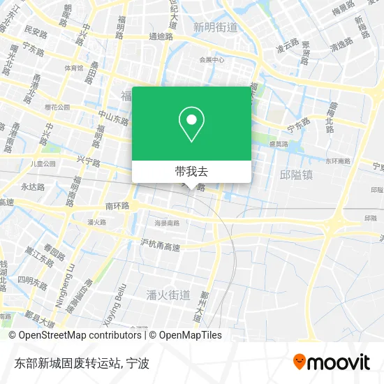 东部新城固废转运站地图