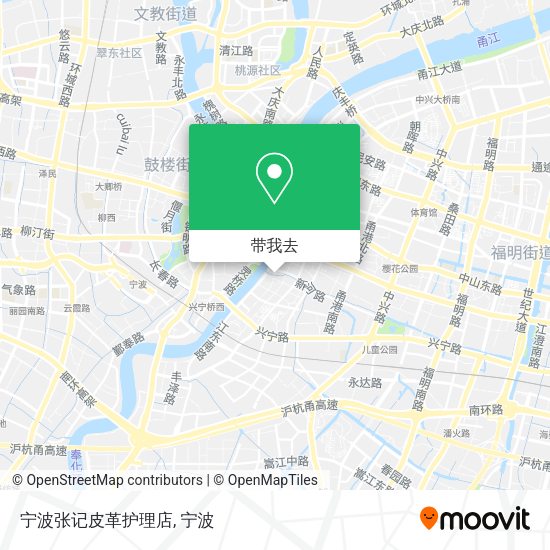宁波张记皮革护理店地图