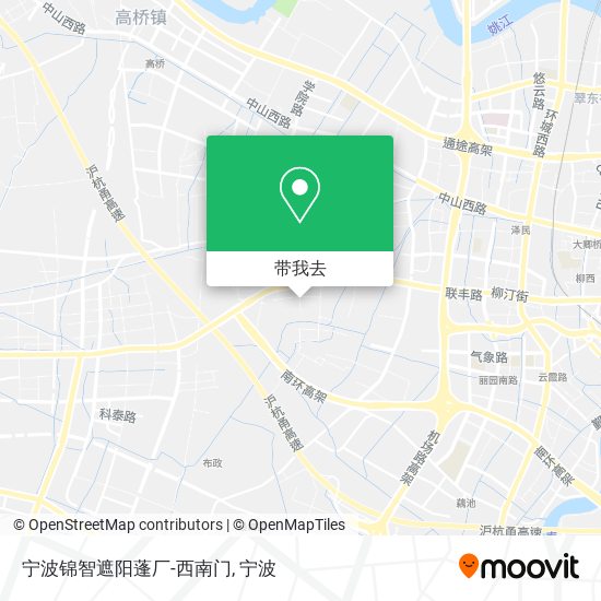 宁波锦智遮阳蓬厂-西南门地图