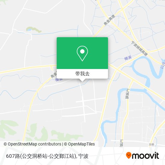 607路(公交洞桥站-公交鄞江站)地图