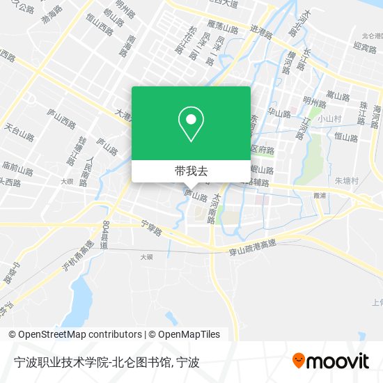 宁波职业技术学院-北仑图书馆地图