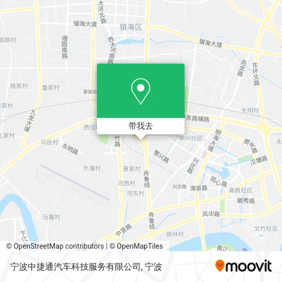 宁波中捷通汽车科技服务有限公司地图