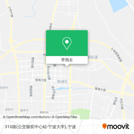 310路(公交骆驼中心站-宁波大学)地图