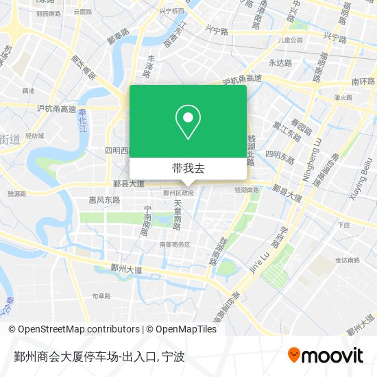 鄞州商会大厦停车场-出入口地图