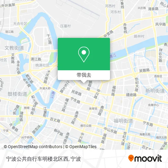 宁波公共自行车明楼北区西地图
