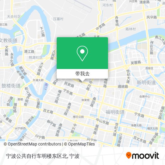 宁波公共自行车明楼东区北地图