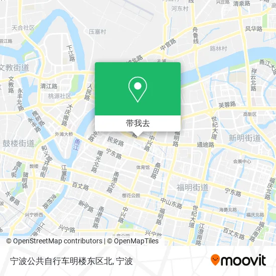 宁波公共自行车明楼东区北地图