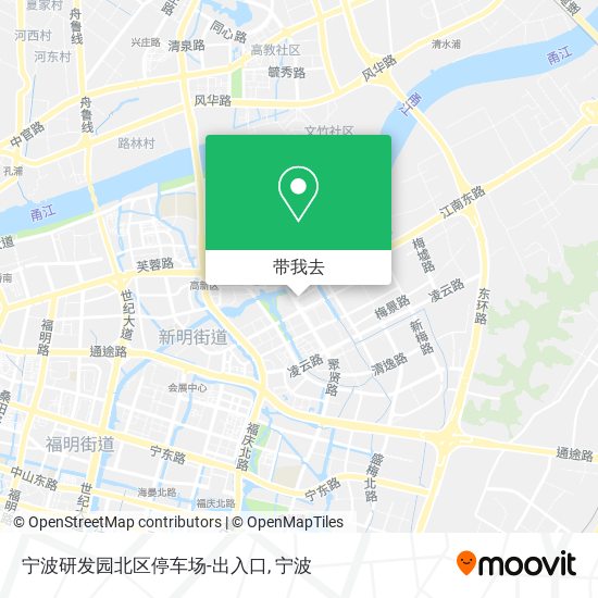 宁波研发园北区停车场-出入口地图