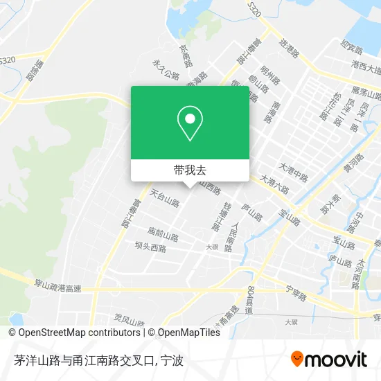 茅洋山路与甬江南路交叉口地图