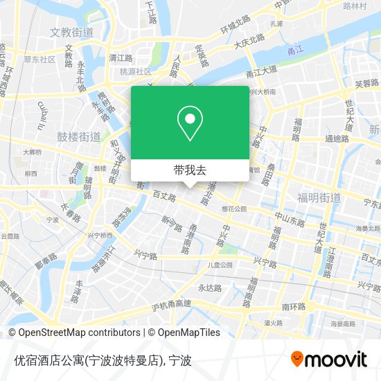 优宿酒店公寓(宁波波特曼店)地图