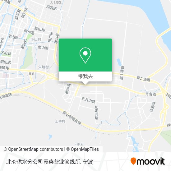 北仑供水分公司霞柴营业管线所地图
