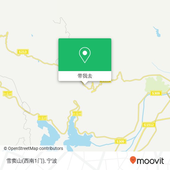 雪窦山(西南1门)地图