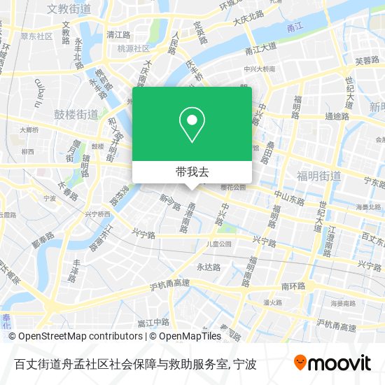 百丈街道舟孟社区社会保障与救助服务室地图