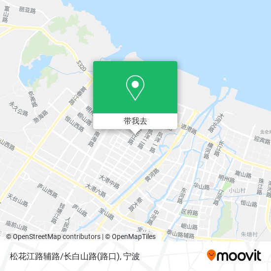 松花江路辅路/长白山路(路口)地图
