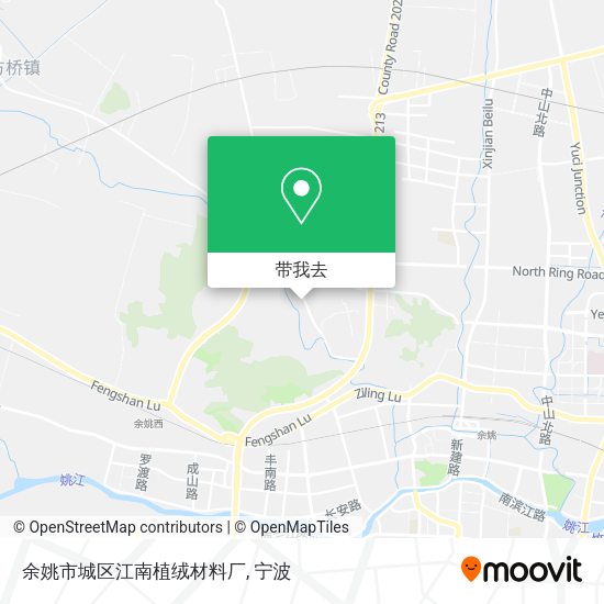余姚市城区江南植绒材料厂地图
